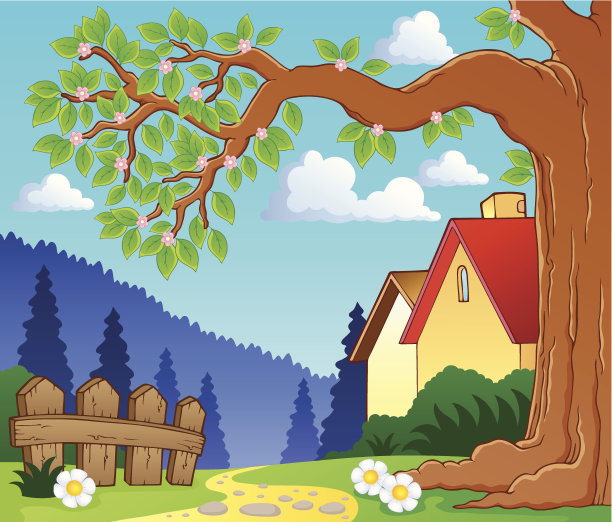 树枝在春天的主题形象图片下载