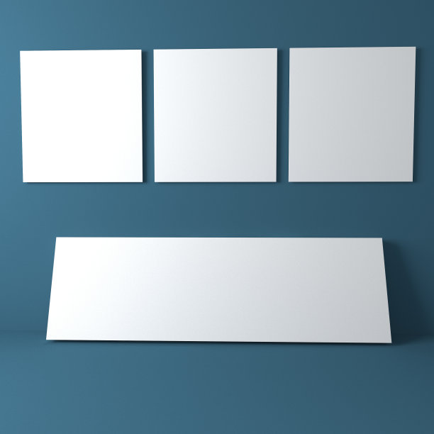 空房间上的空白白板图片下载