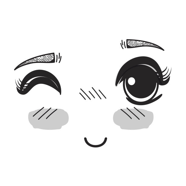 动漫可爱的表情女人的脸图片下载