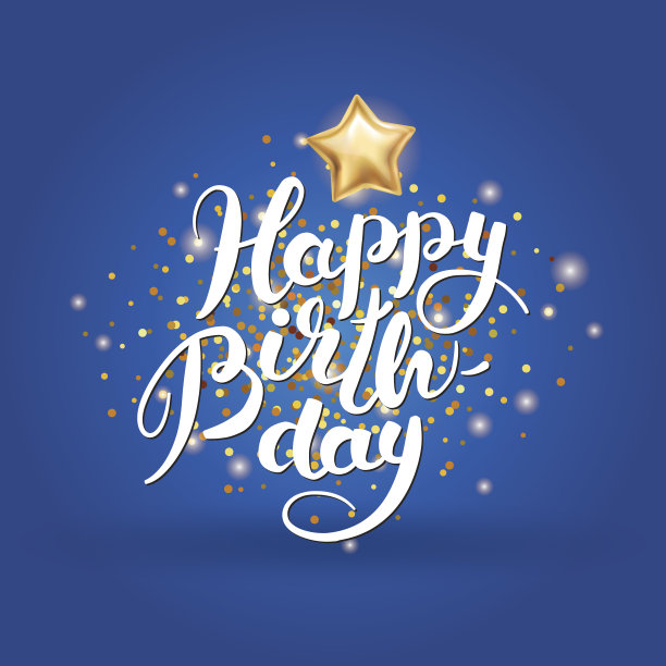 生日快乐，字母天空图片下载