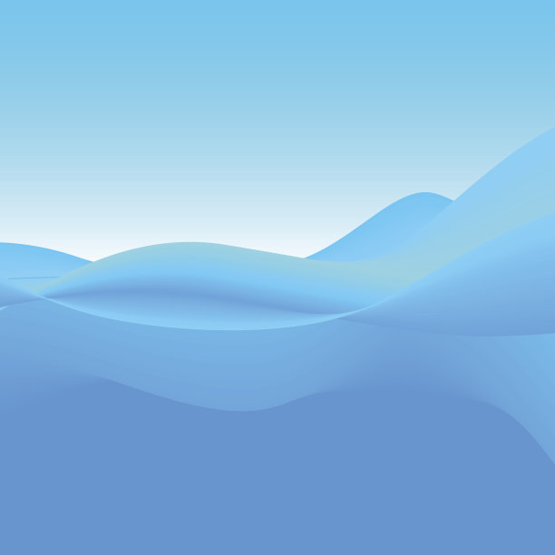 蓝色波浪的抽象背景，矢量插图图片下载