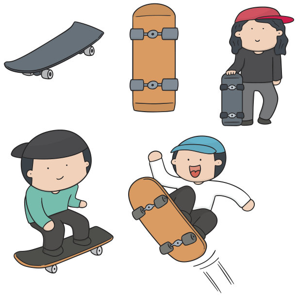 男子玩滑板图片下载