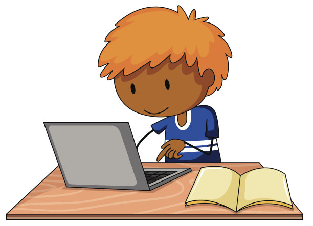 男孩和计算机图片下载