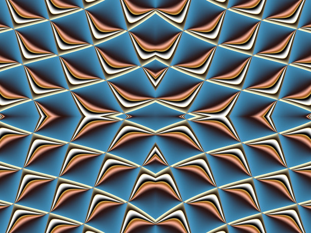 对称的分形图案。收集细胞。创意设计的艺术品，图片下载