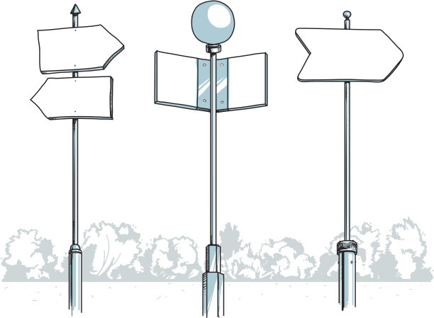一些空白的路标图片下载