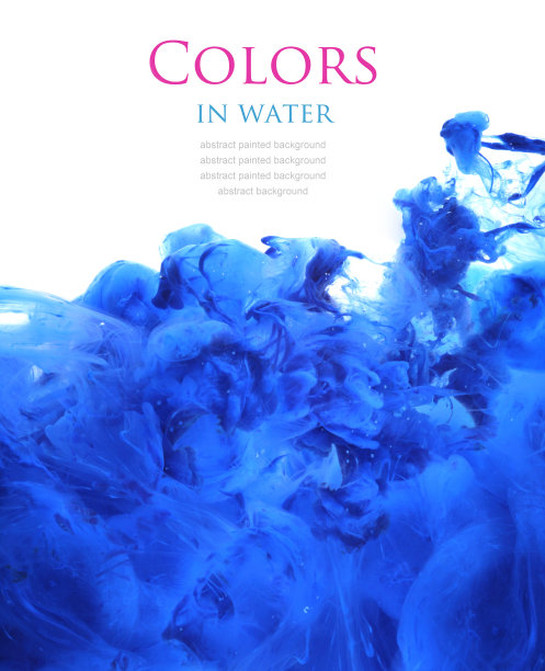 水中的丙烯酸颜料。抽象的背景。图片下载