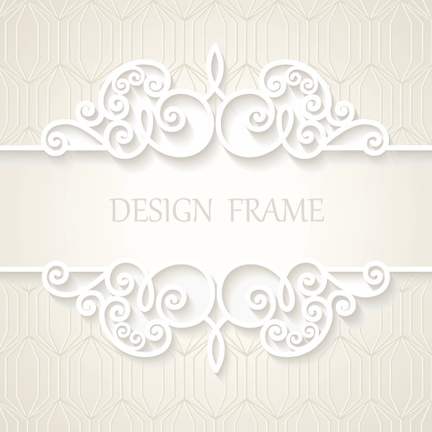 带有阴影的老式纸框。图片下载