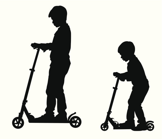 男孩在scooter01图片下载