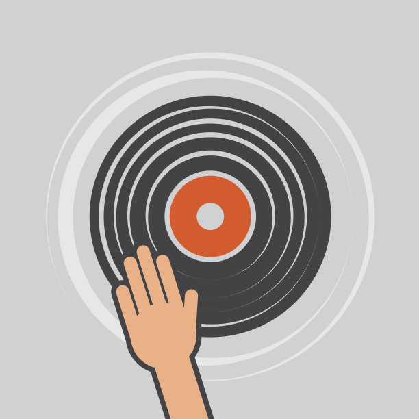 黑胶唱片手划痕图片下载