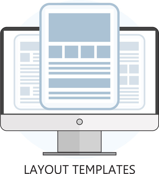 孤立的平面设计布局模板图标图片下载