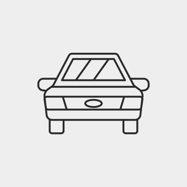 汽车线条图标图片下载