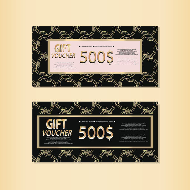金饰礼品券模板图片下载