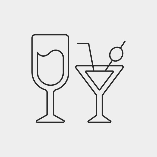 香槟线条图标图片下载