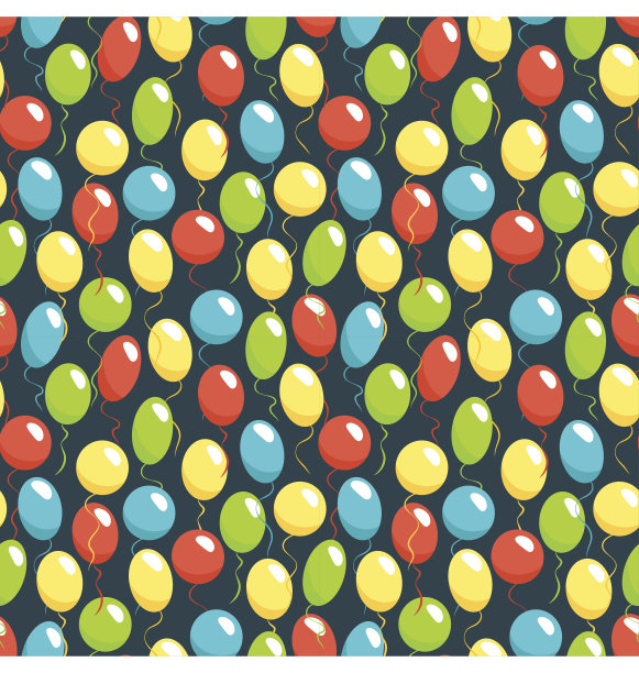 无缝明亮有趣的庆祝节日气球图案图片下载