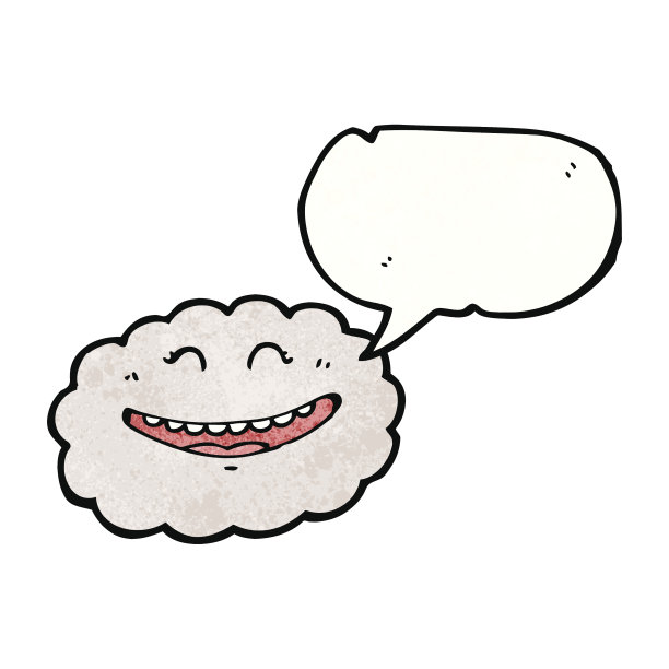 快乐的云带着言语的泡泡图片下载