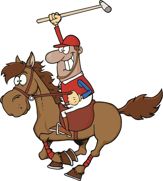 骑在马上的非裔美国马球运动员图片下载