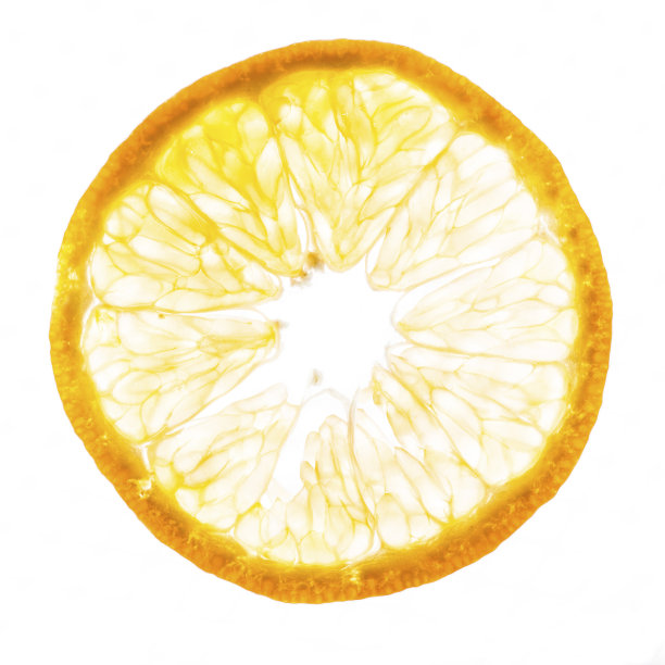 橙子中间切的一小片图片下载