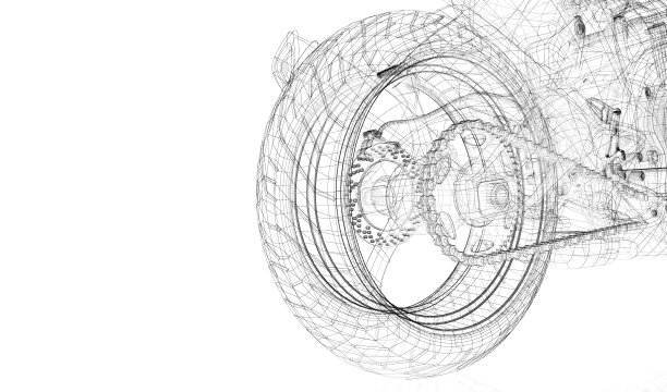 自行车，摩托车，3D模型图片下载