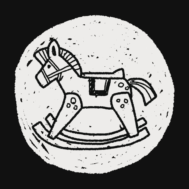 摇摆木马涂鸦图片下载