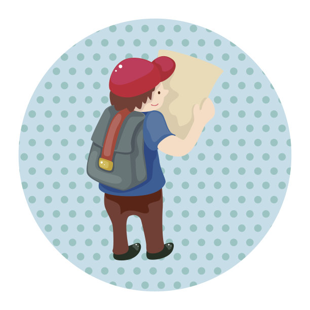 旅游人物主题元素图片下载