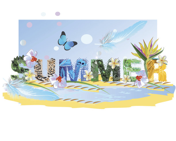 用动物的纹理刻写夏天。图片下载