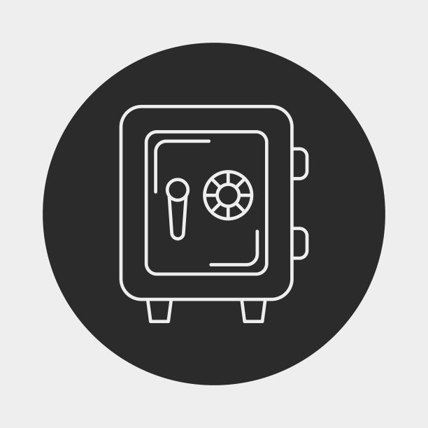 资金安全箱线条图标图片下载