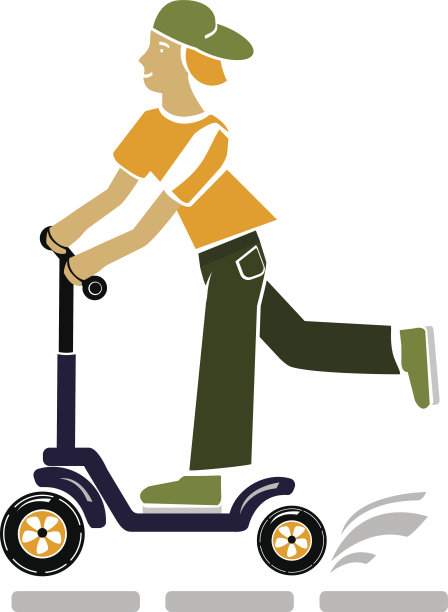 骑摩托车的男孩图片下载