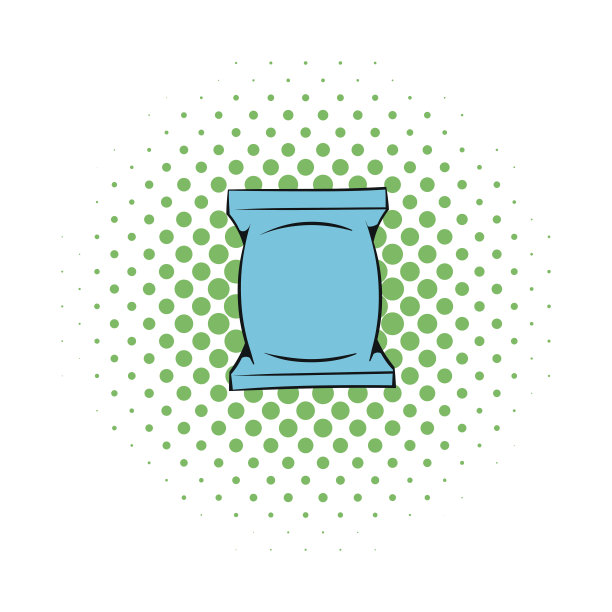 湿纸巾包装图标，漫画风格图片下载