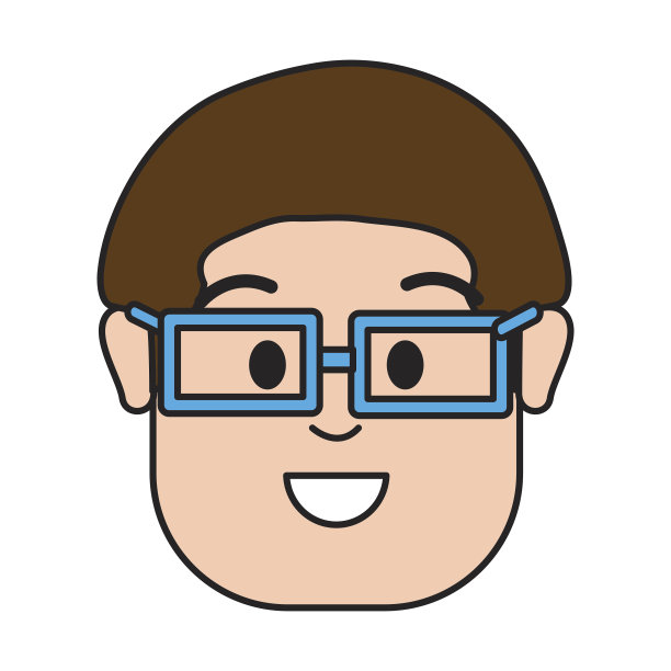 戴眼镜的快乐型男图片下载