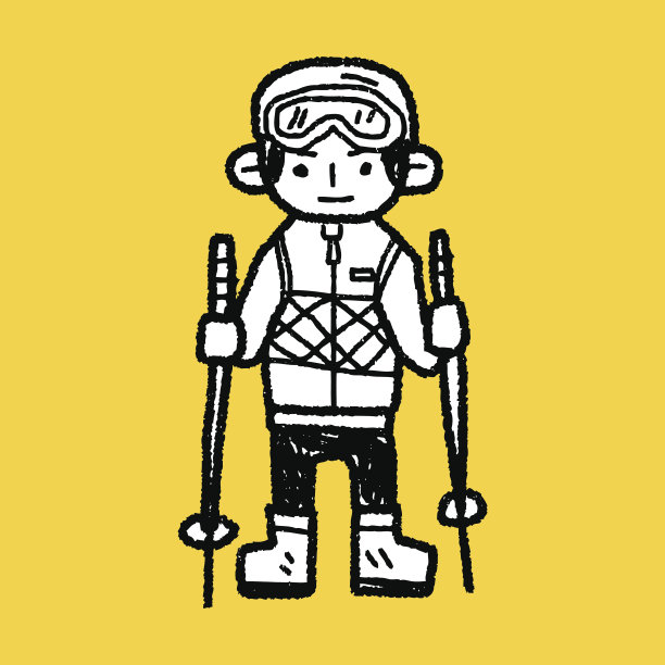 滑雪涂鸦图片下载