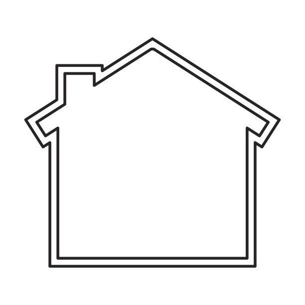 房屋轮廓隔离图标图片下载