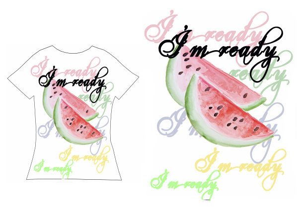 西瓜的t恤打印图片下载