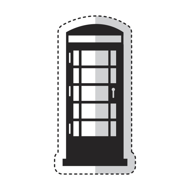 伦敦电话出租车孤立图标图片下载