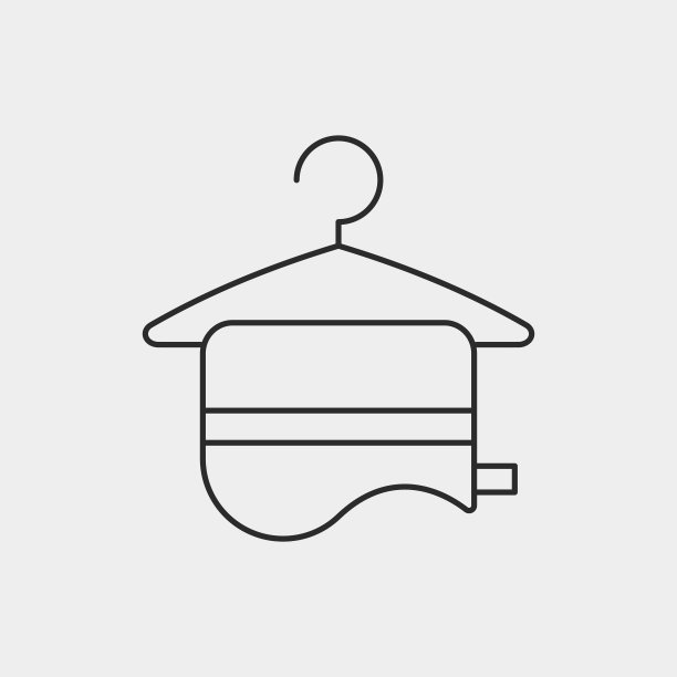 毛巾线条图标图片下载