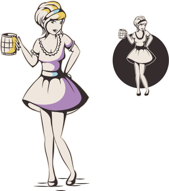 女孩的杯子图片下载