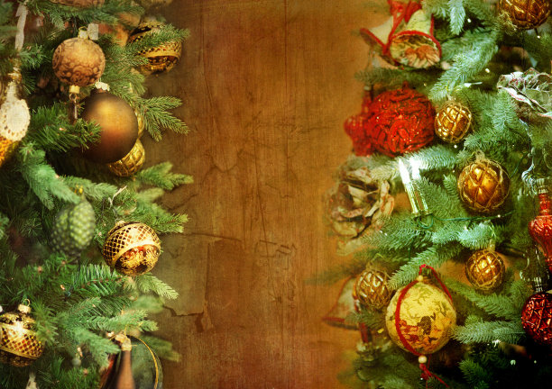 圣诞边框复古风格设计图片下载