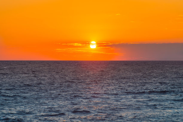 日落天空和大海美丽的风景背景图片下载