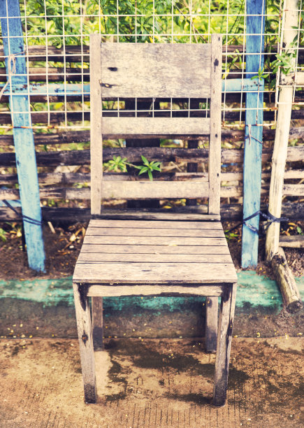 复古椅子，沙邦，巴拉望图片下载