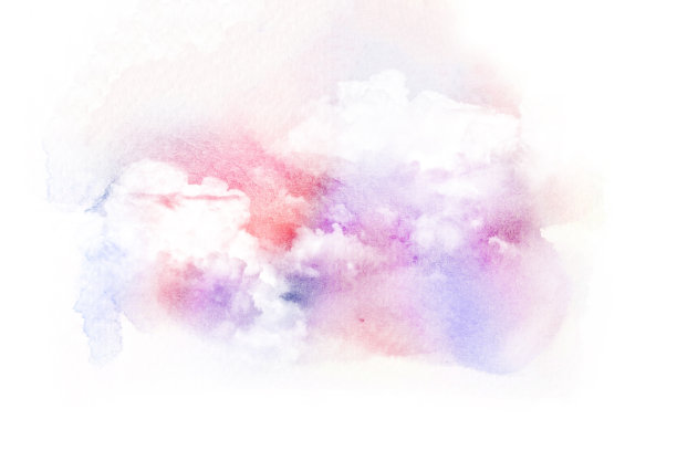 云朵的水彩画。图片下载