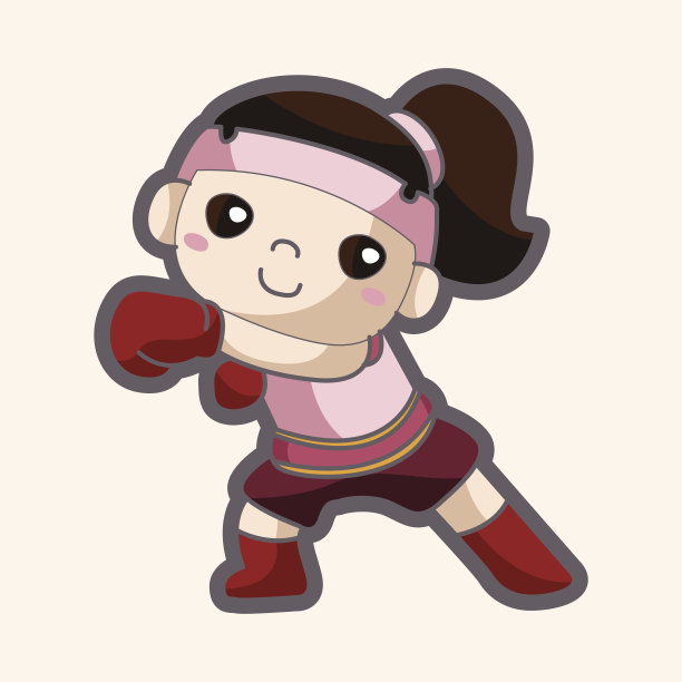 拳击手主题元素图片下载