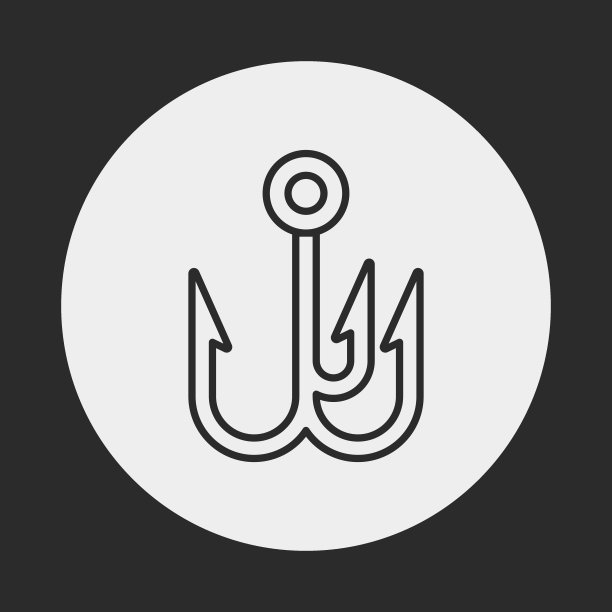 鱼叉线条图标图片下载