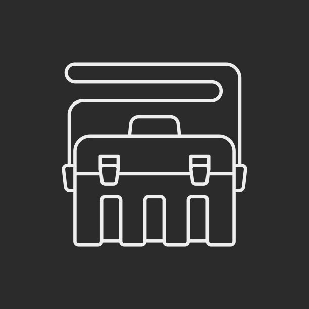 钓鱼箱线条图标图片下载