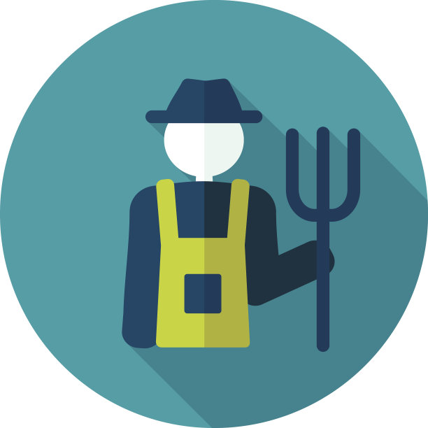 农民的图标平有长长的影子图片下载