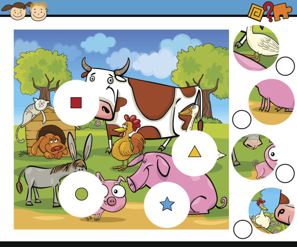 拼图游戏卡通图片下载