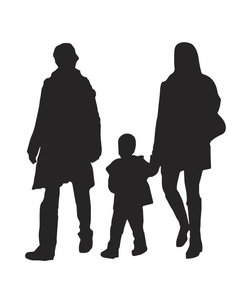 家庭图标向量-黑色剪影图片下载