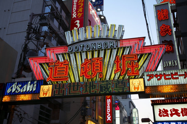 Dotonbori霓虹灯素材图片