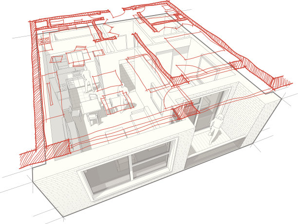 公寓平面图与手绘平面布置图图片下载