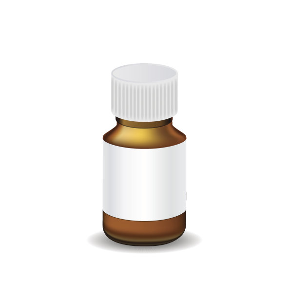 医药瓶模板矢量插图图片下载