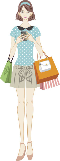 购物的女孩图片下载