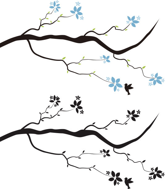 枝花墙贴花图片下载
